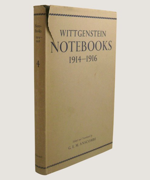  Notebooks 1914-1916.  Wittgenstein, Ludwig.